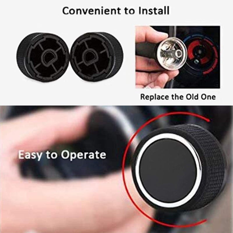 VOFONO Rear Radio Volume Control Knob Button with AC Dash Button Stickers Repair Kit for Select GM Vehicles for 07-14 Chevrolet Chevy GMC Buick Cadillac,Replacement GM 22912547 (Pack of 2) - Image 5